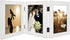 Golden State Art, 5x7 Three Picture Frame Trifold Hinged Photo Frame with 3 Openings, Desk Top Family Picture Collage, with Real Glass (5x7 Triple, White, 1-Pack)