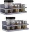 Magnetic Spice Rack Organizer Single Tier Refrigerator Spice Storage Shelf, Easy to Install The Side of The Refrigerator Can Hold spices (Gray 2)