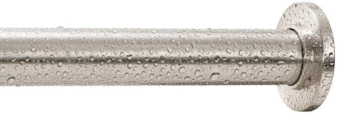 Ivilon Tension Curtain Rod - Spring Tension Rod for Windows or Shower, 16 to 24 Inch. Brushed Nickel