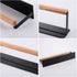 KES Magnetic Paper Towel Holder, Black Paper Towel Holder for Refrigerator, Wood & Metal Paper Towel Roll Holder, KPH502MA-BK