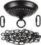 Sangle Soppfy Vingage Canopy Kit and Pendant Light Fixture Chain for Chandelier or Swag Light Fixtures ,Maximum Weight of 50 Pounds , 6 feet ,Heavy Duty,5 Inches Diameter, Black