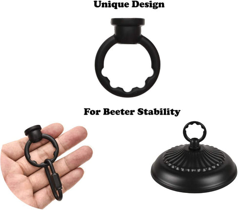 Sangle Soppfy Vingage Canopy Kit and Pendant Light Fixture Chain for Chandelier or Swag Light Fixtures ,Maximum Weight of 50 Pounds , 6 feet ,Heavy Duty,5 Inches Diameter, Black