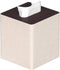 Tissue Box Cover Stylish PU Leather Square Tissue Box Holder with Magnetic Bottom for Bathroom Bedroom or Office (Beige/Brown)