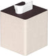Tissue Box Cover Stylish PU Leather Square Tissue Box Holder with Magnetic Bottom for Bathroom Bedroom or Office (Beige/Brown)