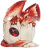 StealStreet Red Baby Dragon in Eggshell with Gem Figurine, 4.75"