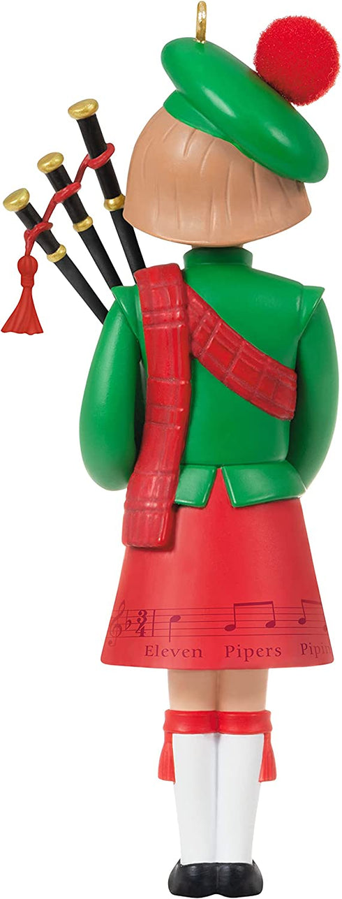Hallmark Keepsake Christmas Ornament 2021, Twelve Days of Christmas Eleven Pipers Piping