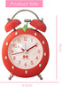 Strawberry Alarm Clock for Kids, Cute Alarm Clock for Heavy Sleepers with Backlight,Loud Twin Bell Alarm Clock for Bedroom Decoration (Red)