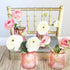 Kate Aspen Vintage Glass Tea Light Holder (Set of 4), Pink