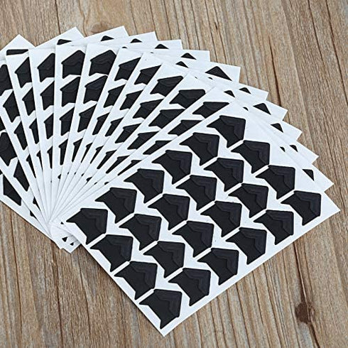 360 Pieces Self Adhesive Photo Corners, Naler 15 Sheets Photo Mounting Corners for Scrapbook, Picture Album, Journal, Black