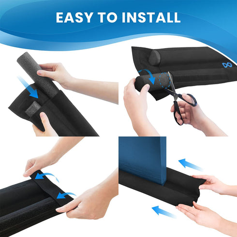 Everlasting Comfort Under Door Draft Stopper - Thicker 2" Foam Strip Blocks 50% More Noise and Wind - Seal Bottom of Doors 30" to 36" - Interior Front Door Sweep, Blocker, Soundproofing Guard