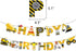MATTTIME Construction 2nd Birthday Banner Cake Cupcake Topper Terrible Two Traffic Sign Cutouts Dump Truck Party Decoration 2 Years Old Supplies