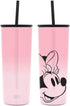 Simple Modern Disney Character Insulated Tumbler Cup with Flip Lid and Straw Lid | Reusable Stainless Steel Water Bottle Iced Coffee Travel Mug | Classic Collection | 24oz Minnie Mouse on Blush