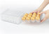 Foxko Egg Holder, Refrigerator Storage Organizer, Stackable Container