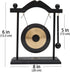 THY COLLECTIBLES Zen Art Brass Feng Shui Desktop Gong with Rammer Tai Ji Circle