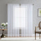 HLC.ME White Sheer Voile Window Treatment Rod Pocket Curtain Panels for Kitchen, Bedroom and Living Room (54 x 95 inches Long, Set of 2)
