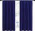 NICETOWN Curtains for Bedroom, Blackout Draperies, All Season Thermal Insulated Solid Rod Pocket Top Blackout Curtains & Drapes for Kid's Room (Navy Blue, 1 Pair, 42 x 63 Inch)