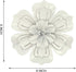 Metal Flower Wall Art Home Decor for Indoor Outdoor (White-3pcs)