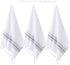 Hand Towels for Bathroom (Set of 3) Boho Turkish Kitchen Towels, Decorative Farmhouse Towels for Kitchen, Fringe Tea Dish Cloth Set, Quick Dry and Highly Absorbent (18 x 38 inches) (Grey)