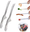(Set of 2) Made in Korea, Self-Standing Tongs for Korean & Japanese BBQ, Veggies and Seafood, Tweezers & Pincette, Clean & Convenient Use, Premium Stainless Steel, Non-Slip Serrated Tips