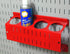 Wall Control Pegboard Spray Can Holder Bracket and Aerosol Can Organizer for Wall Control Pegboard and Slotted Tool Board Red