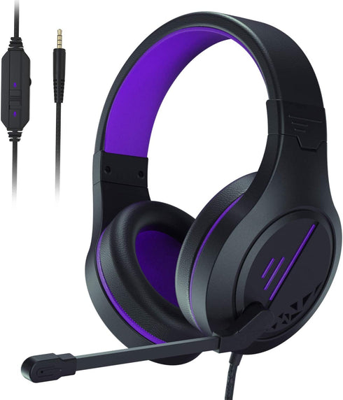 Anivia PC Computer Headset, Headphones with Microphone Stereo Surround for PC MAC Laptop, Noise Cancelling Over Ear Wired Headset with Soft Memory Earmuffs, Compatible with Switch Nintendo PC Laptop