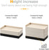 HOME RIGHT Bed Risers 3 Inch, Heavy Duty Stackable Furniture Riser, Adjustable Bed Frame Lift for Beds, Desks, Sofa, Coach, Tables and Chairs, Supports Up to 1,300 Lbs(4Pcs, White).