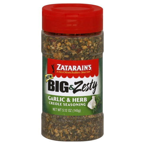Zatarain's Zesty Garlic and Herb Seasoning Spice Blend, 5.12 Ounce