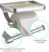 KooNiosio Toilet Paper Holder with Shelf, Anti-Rust Aluminum Toilet Roll Holder with Phone Shelf for All Mobile Phone, Wall Mounted Bathroom Tissue Holder (Silver)