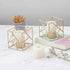 Lovcoala Set of 2 Gold Metal Geometric Tea Light Candle Holder for Tables Decor Living Romm Bathroom Decorations, Tealight Candle Holder for Wedding, Home Decoration, Events and Party