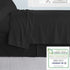 Luxury queen flat sheet brushed microfiber, Black