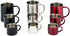 Red Stainless Steel Double Wall Espresso Cups, XL, Set of 4