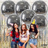 Big, Silver Disco Ball Balloons - 22 Inch, Pack of 6 | 4D Sphere Round Metallic Disco Balloons for Disco Party Decorations | Disco Ball Decorations for Bachelorette Party Decorations, 70s Theme Party