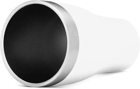 Simple Modern Tumbler with Clear Flip Lid and Straw | Reusable Insulated Water Bottle Stainless Steel Travel Mug | Slim Cruiser Collection | 22oz, Winter White