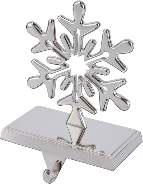Snowflake Christmas Stocking Hangers for Mantel?Snowflake Christmas Stocking Holders for Fireplace Mantel Hooks Hanger for Christmas Snowflake Stockings Clip for Christmas Decoration (Snowflake)