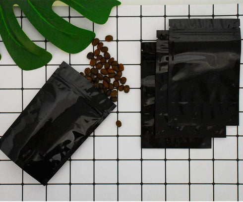 100 Pack Smell Proof Stand-Up Bags 5x8 inch, Mylar Bags Aluminium Foil Ziplock Food Storage Pouch