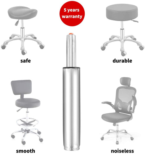 Adjustable Hydraulic Gas Lift Cylinder,Heavy Duty,Universal Size Replacement for Most Stool Chairs,Smooth and Noiseless