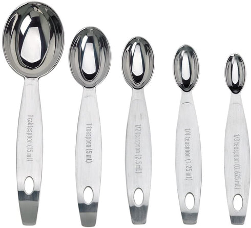 Cuisipro Stainless Steel Measuring Spoon Set Silver, Standard