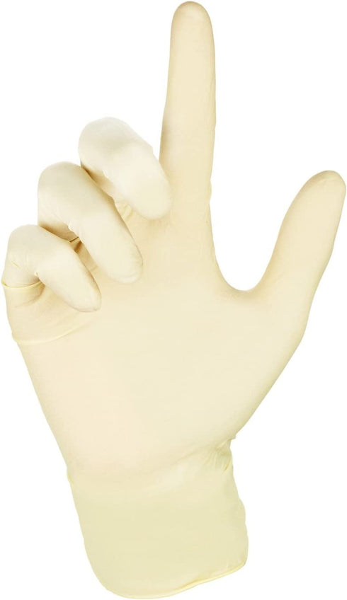Chef's Star General Purpose Latex Gloves - Powder Free Medium White Medium (Pack of 100)