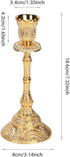 Metal Candelabra Antique Gold Candlestick Tall Candle Holder Wedding Event Candelabra Candle Stand (Single Candle Arm)