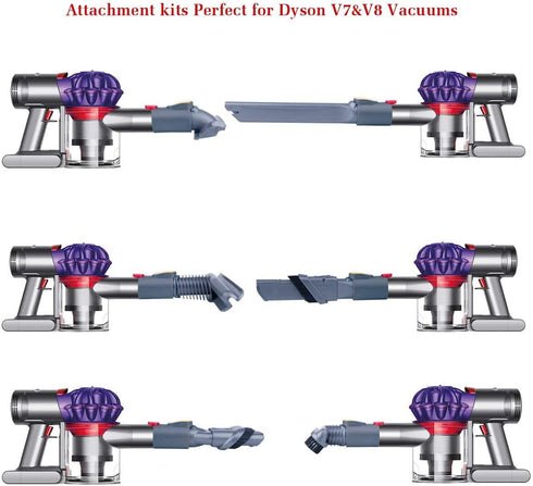 I clean 7packs Dyson v7 attachments, Compatible with Dyson V8, V8 Absolute,V7,V6,DC59,DC44,DC35,DC24,DC16,DC62,DC39,V10, V10 Absolute, V11Animal Cord-Free Vacuum Parts