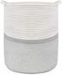 Laundry Basket, Large Woven Cotton Rope Basket with Handles, 100% Natural Cotton Baby Storage Basket, Decorative Basket for Storing Toys, Clothes, Blankets and Pillows 18" x 15"