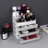 ELUCHANG Cosmetic Makeup Organizer Plastic Storage Box with Drawer Lipsticks Holder Desktop Sundry Storage Case