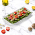 KooK Serving Trays, Rectangular Platters, Ceramic, White 11.8 in, Set of 4