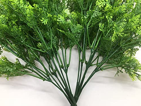 CATTREE Artificial Shrubs Bushes, Plastic Fern Leaves Simulation Faux Grass Realistic Fake Plants Wedding Indoor Outdoor Home Garden Verandah Kitchen Table Centerpieces Arrangements Decoration 4 pcs