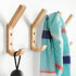 Papatop Wooden Hooks Wall Mounted Wood Coat Hook Decorative Wall Hook Hat Rack 4pcs