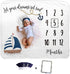 Baby Monthly Milestone Blanket | Includes Felt Frame and Baby Sailor Hat | 1 to 12 Months | Premium Extra Soft Fleece | Best Photography Backdrop Prop for Newborn Boy & Girl (Sailor Blanket)