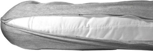 Betty Dain Stretch Jersey Pregnancy / Maternity Pillowcase C-Shape Compatible, 100% Cotton Stretch Jersey, Dual Zippers and Stretch Fabric, Machine Washable, 60 x 25 inches, Gray