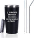 I Survived Another Meeting That Should Have Been An Email Travel Tumbler, 20 Oz Insulated Stainless Steel Tumbler with Lid, Christmas Birthday Gift for Boss College Friend, Black