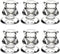 AGLARY 6PCS Glass Taper Candlesticks, Candle Holders for Table Centerpiece?Ideal Candle Holders for Wedding, Party, Birthday Decoration