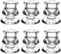 AGLARY 6PCS Glass Taper Candlesticks, Candle Holders for Table Centerpiece?Ideal Candle Holders for Wedding, Party, Birthday Decoration